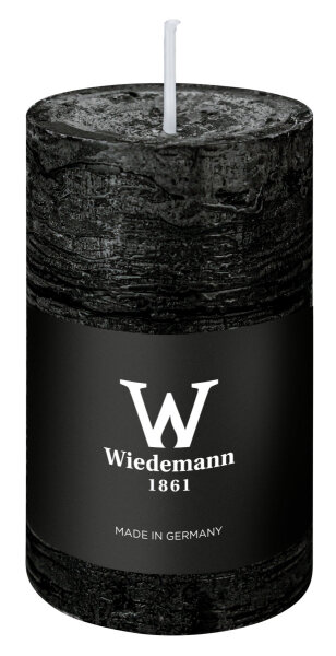 Stumpenkerzen Marble Rustik Schwarz Ø 68 x 80 mm